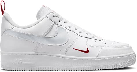 nike air force 1 'red mini swoosh'|nike air force 1 swoosh.